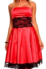 Bandeau Kleid rot