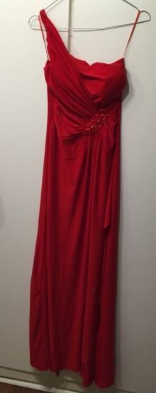 Rotes bodenlanges Kleid kaufen
